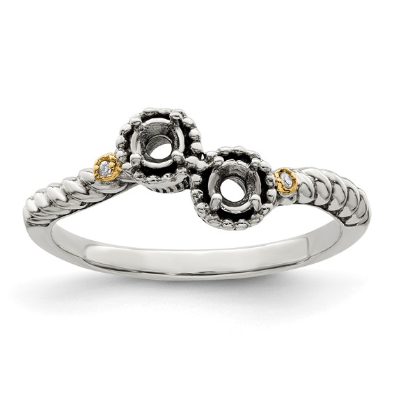 Birthstone and Diamond Mother's Ring