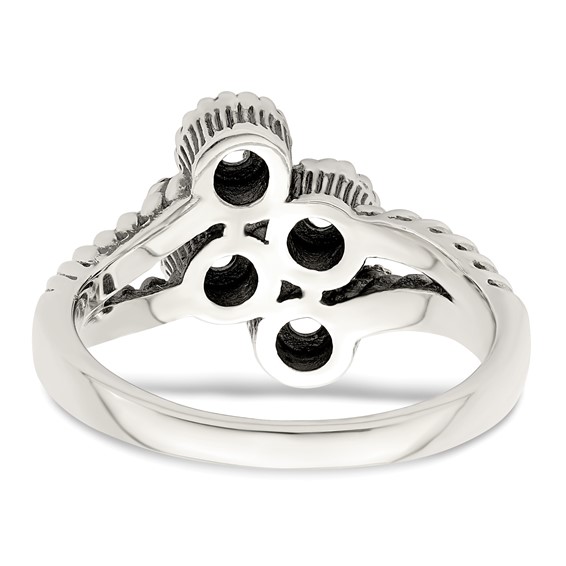 Birthstone and Diamond Mother's Ring Semi-Mount      