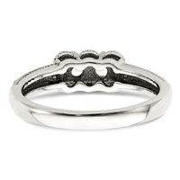 Sterling Silver Antiqued Ring with 14K 2-stone with Diamond Mother's view 5