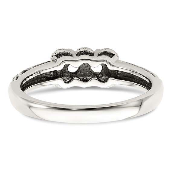 Sterling Silver and 14k Birthstone and Diamond Mother's Ring                  