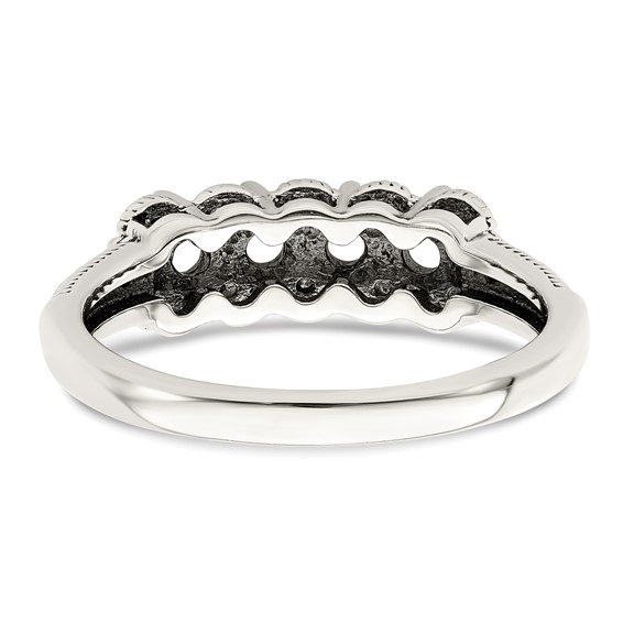 Birthstone and Diamond Mother's Ring Semi-Mount      