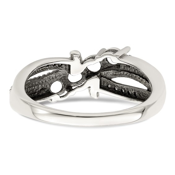 Birthstone and Diamond Mother's Ring Semi-Mount      