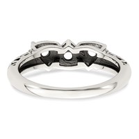 Sterling Silver Antiqued Ring with 14K 3-stone Mother's view 5
