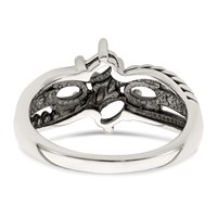 Sterling Silver Antiqued Ring with 14K 4-stone Mother's view 5