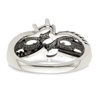 Sterling Silver Antiqued Ring with 14K 5-stone Mother's view 5
