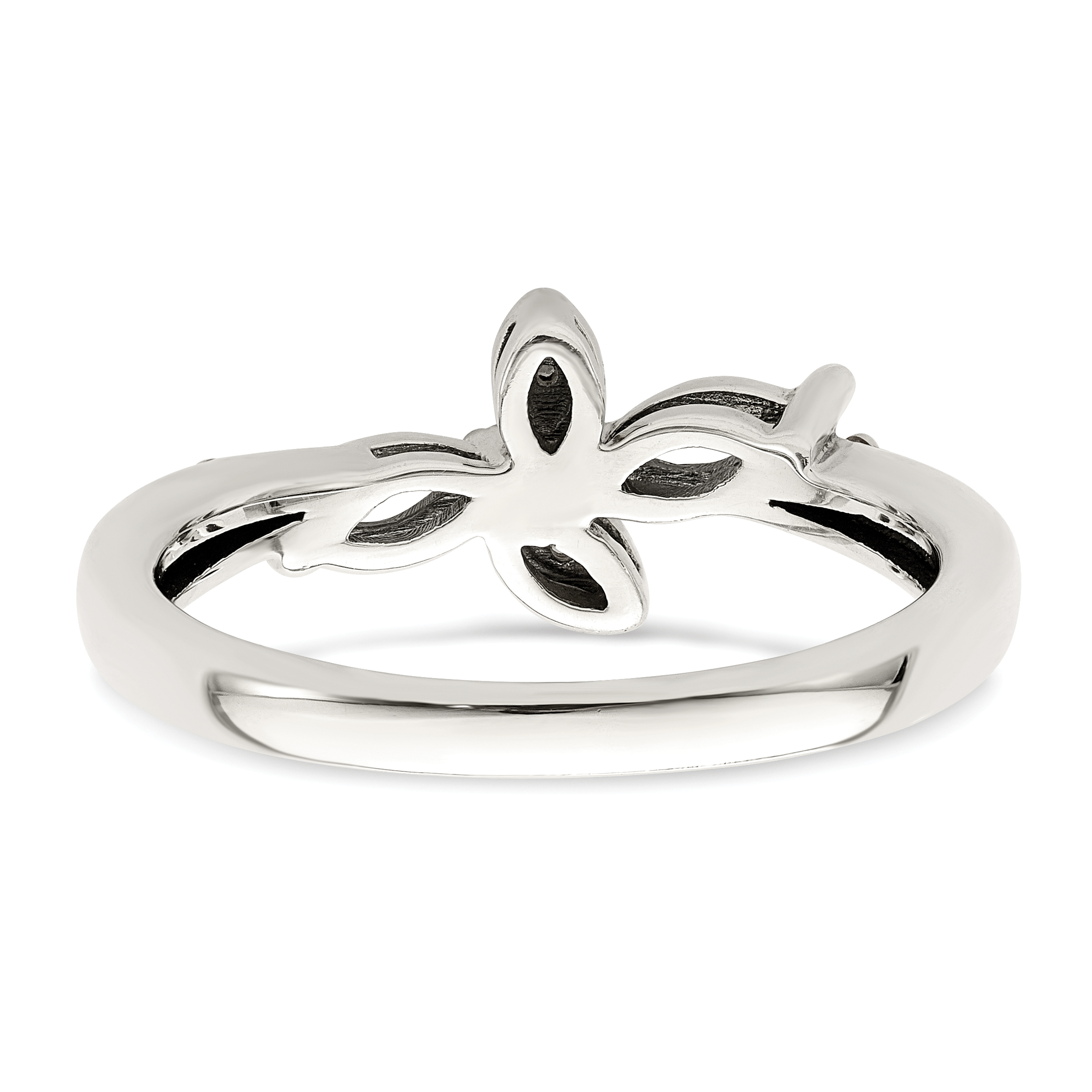 Plata envejecida con 14k 2 piedras con diamante anillo madre semi-montaje QMR45/2 - Imagen 10 de 15