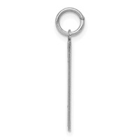 Sterling Silver Rhodium-plated Polished Number 1 Charm view 2