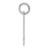 Sterling Silver Rhodium-plated Polished Number 4 Charm view 2
