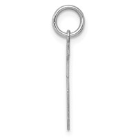 Sterling Silver Rhodium-plated Polished Number 5 Charm view 2