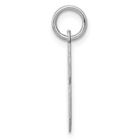 Sterling Silver Rhodium-plated Polished Number 8 Charm view 2