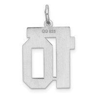 Sterling Silver Rhodium-plated Polished Number 10 Charm view 4