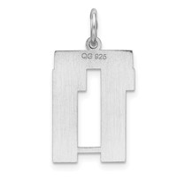 Sterling Silver Rhodium-plated Polished Number 11 Charm view 4