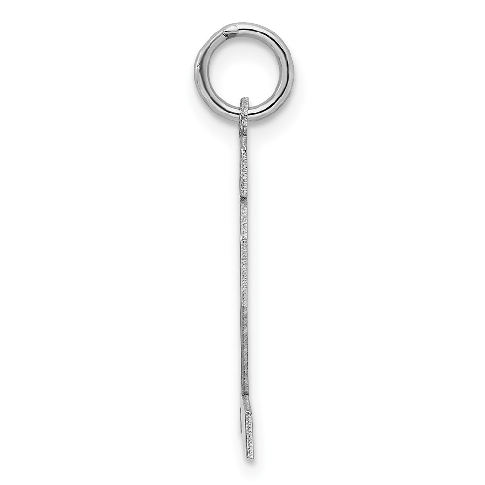 Sterling/Silver Rhodium-plated Polished Number 12 Charm (QMS12)