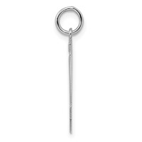 Sterling Silver Rhodium-plated Polished Number 14 Charm view 2