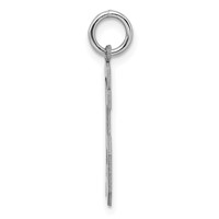Sterling Silver Rhodium-plated Polished Number 15 Charm view 2