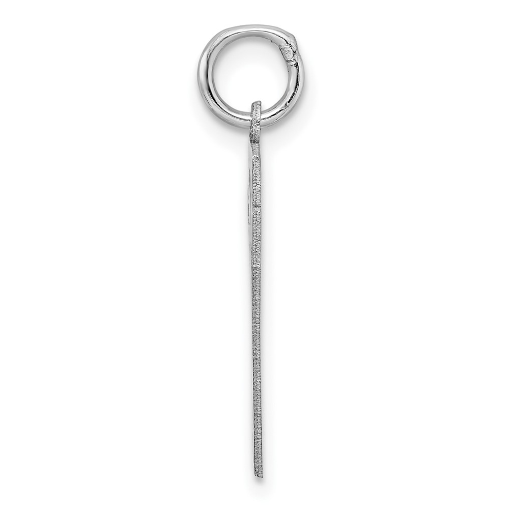 Sterling/Silver Rhodium-plated Polished Number 17 Charm (QMS17)
