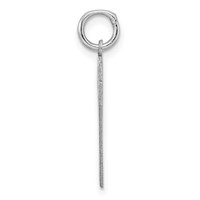 Sterling Silver Rhodium-plated Polished Number 17 Charm view 2