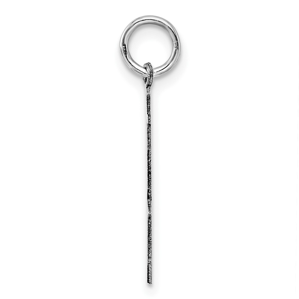 Sterling/Silver Rhodium-plated Polished Number 18 Charm (QMS18)