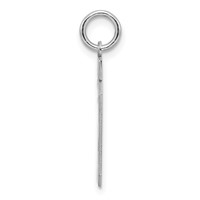 Sterling Silver Rhodium-plated Polished Number 19 Charm view 2