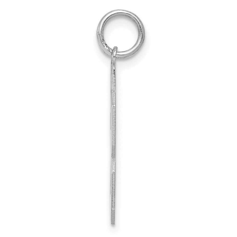 Sterling Silver/Rhodium-plated Polished Number 23 Charm (QMS23)