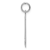 Sterling Silver Rhodium-plated Polished Number 24 Charm view 2