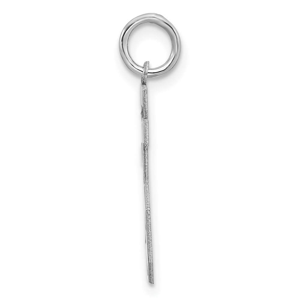 Sterling/Silver Rhodium-plated Polished Number 25 Charm (QMS25)