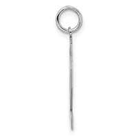Sterling Silver Rhodium-plated Polished Number 42 Charm view 2