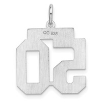 Sterling Silver Rhodium-plated Polished Number 50 Charm view 4
