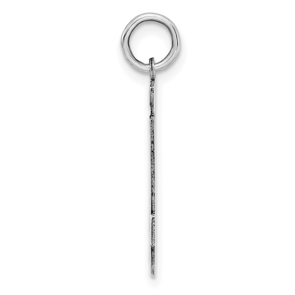 Sterling/Silver Rhodium-plated Polished Number 64 Charm (QMS64)