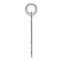 Sterling Silver Rhodium-plated Polished Number 64 Charm view 2