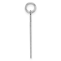 Sterling Silver Rhodium-plated Polished Number 67 Charm view 2