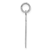 Sterling Silver Rhodium-plated Polished Number 71 Charm view 2