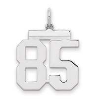 Sterling Silver Rhodium-plated Polished Number 85 Charm view 1