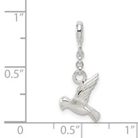 Sterling Silver Bird Dangle Enhancer - 0.5in view 3
