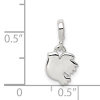 Sterling Silver Polished Bird Enhancer view 3