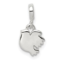 Sterling Silver Polished Bird Enhancer view 1