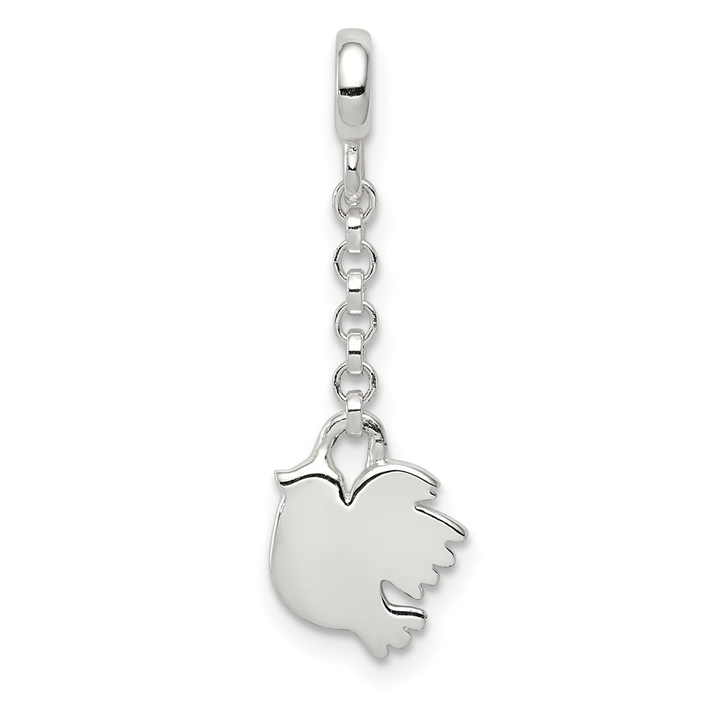 Sterling Silver Polished Bird 1/ Dangle Enhancer - 2in