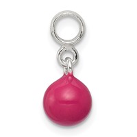 Sterling Silver Hot Pink Enamel Bead Enhancers view 2