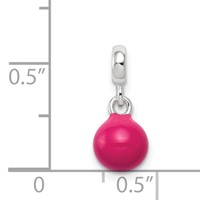 Sterling Silver Hot Pink Enamel Bead Enhancers view 3