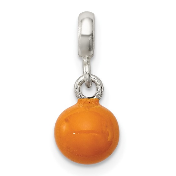 Sterling Silver Yellow Enameled Bead Enhancer