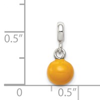 Sterling Silver Yellow Enameled Bead Enhancer view 3