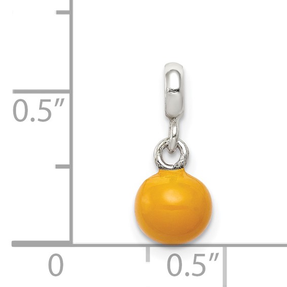 Sterling Silver Yellow Enameled Bead Enhancer