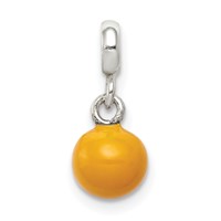 Sterling Silver Yellow Enameled Bead Enhancer view 1