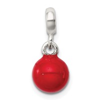 Sterling Silver Red Enameled Bead Enhancer view 4