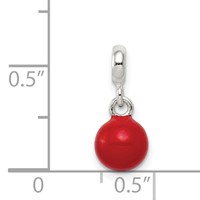 Sterling Silver Red Enameled Bead Enhancer view 3