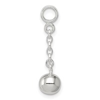 Sterling Silver Polished Bead Dangle Enhancer - 0.5in view 2