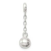 Sterling Silver Polished Bead Dangle Enhancer - 0.5in view 4