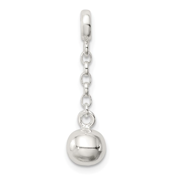 Sterling Silver Polished Bead 1/2in Dangle Enhancer