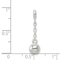 Sterling Silver Polished Bead Dangle Enhancer - 0.5in view 3