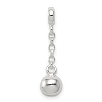 Sterling Silver Polished Bead Dangle Enhancer - 0.5in view 1